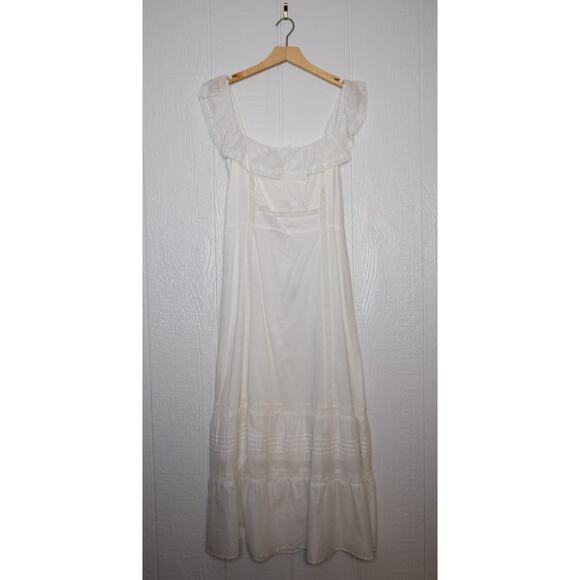 REFORMATION 'Tide' Ivory Cotton Maxi Dress US 12 NWT - Picture 5 of 14
